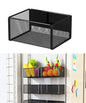 Magnetic Basket Organizer Holder for Fridge Magnetic Storage Bin Box Containers for Refrigerator Whiteboard Classroom (Small, Black) - style: Small, Black