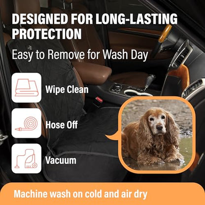 Active Pets Dog Car Seat Cover, Waterproof Front Seat Protector for SUV Truck Sedan, Pet Safety Travel Comfort System with Universal Fit, Beige - color: Beige