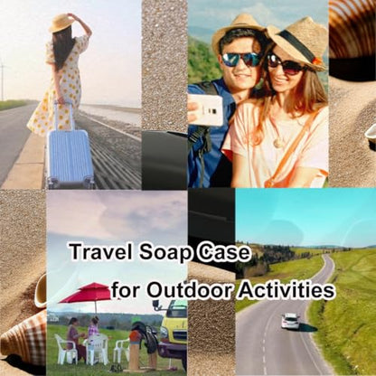Travel Soap Holder Bar Soap Dish Shower Soap Saver Case Container Box for Bathroom Camping Gym Vonpri (Matt Black 3pack)