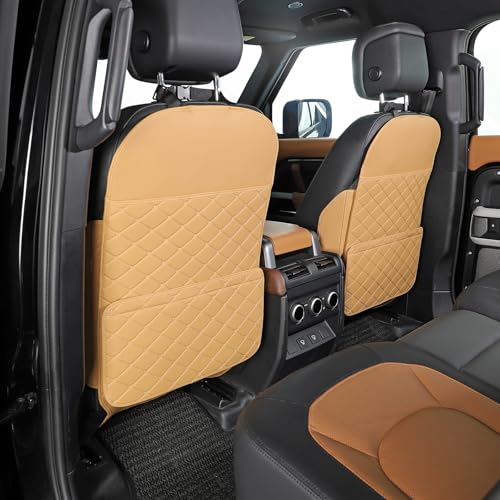 TAIKOO Seat Back Protector,Shields Seat Backs From Kicks and Adds Storage | kick mats back seat protector easy to install and clean, well-crafted, sturdy, durable and stylish.2 Pack - color: Orange