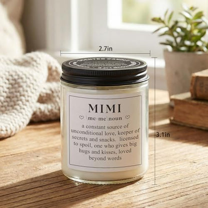 Funny Mimi Gifts, Birthday Mothers Day Christmas Gift for Mimi Grandma & Grandmother, Unique Present Ideas - Lavender Scented Candle - style: MIMI