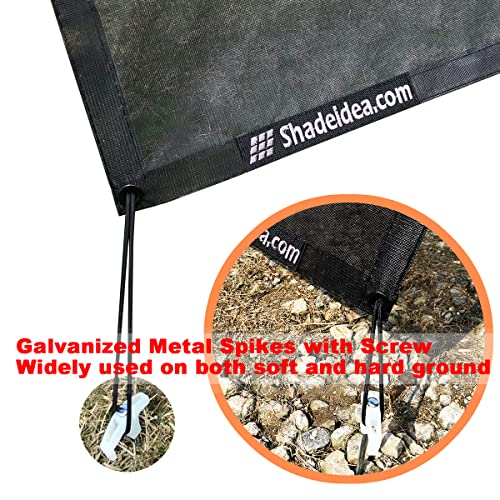 Shadeidea RV Awning Sun Shade Screen for Side Panel - 9' 6'' X 7' 6'' -Black Mesh Sunshade Motorhome Camping Trailer UV Sunblocker Canopy Sunscreen - 3 Year Warranty - size: 9' 6'' x 7' 6'' -Actual Measurement