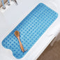 Tree Bud Bathtub Mats for Shower Tub Non-Slip Bath Mat 39 x 16 Inch Extra Long Shower Mat, Bath Tub Mat for Bathroom with Machine Washable, BPA Free for Kids (Clear Blue) - color: Clear Blue