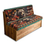 Bear American Flag Maple Leaf Pattern 2 Pieces RV Dinette Cushion Covers,Washable Camper Cushion Slipcovers Flannel Sofa Cushions Slipcovers for Travel Trailer Couch for Dogs and Kids - color: Bear American Flag Maple Leaf