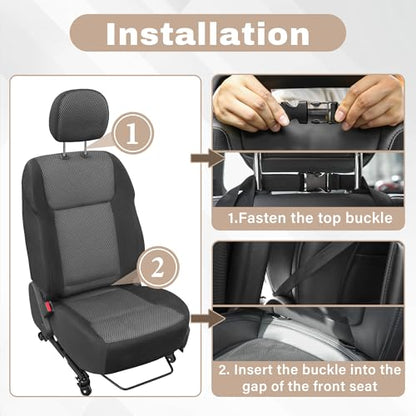 JEYODA Car Back Seat Organizer with Tablet Holder - Multi-Pocket Storage Organizer for Auto Mobile Office & Dining, Adjustable Height Folding Design, Fit for Most Car SUV Van