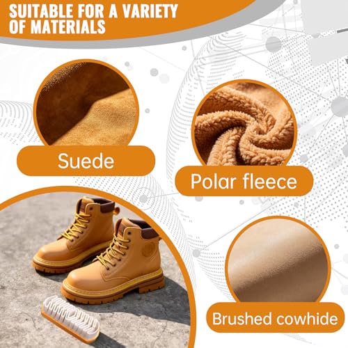 3PCS Suede Brush and Eraser Set, Soft rubber suede cloth, Suede Shoes Cleaner with Microfiber Shoe Cloth, Suede Cleaning Kit with Soft Brush&Stain Eraser for Shoes, Bags, Jacket, Purse, Sofa