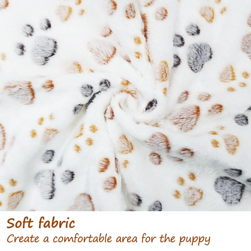 1 Pack 3 Blankets Fluffy Premium Fleece Soft Pet Blanket Flannel Throw for Cat Dog Puppy (Small 23x16'', Paw-Purple) - color: Purple,purple,purple, size: 23x16 inch(Pack of 3)
