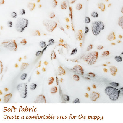 1 Pack 3 Blankets Fluffy Premium Fleece Soft Pet Blanket Flannel Throw for Cat Dog Puppy (Medium 30x20'', Paw-Pink) - color: Pink,pink,pink, size: 30x20 inch(Pack of 3)
