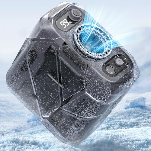 Koonie Waist Clip on Fan for Shirt, Portable Wearable Belt Personal Cooling Fan with 100 Levels of Speeds, Rechargeable Battery Supports 24H Working Time, Under-shirt Fan for Outdoor Work, Travel - color: Gray