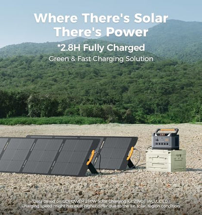 UDPOWER S1200 Portable Power Station 1200W (Surge 1800W), Max 400W Solar Input, UPS, UL2743, for Home RV Emergency, Pure Sine Wave - style: S1200