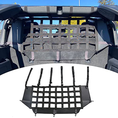 for Ford Bronco Pet Dog Safety Barrier Divider Trunk Cargo Isolation Mesh Net for Ford Bronco 4 Door 2021 2022 2023 2024 2025 Driving Safely with Pet for Small Medium Large Pets