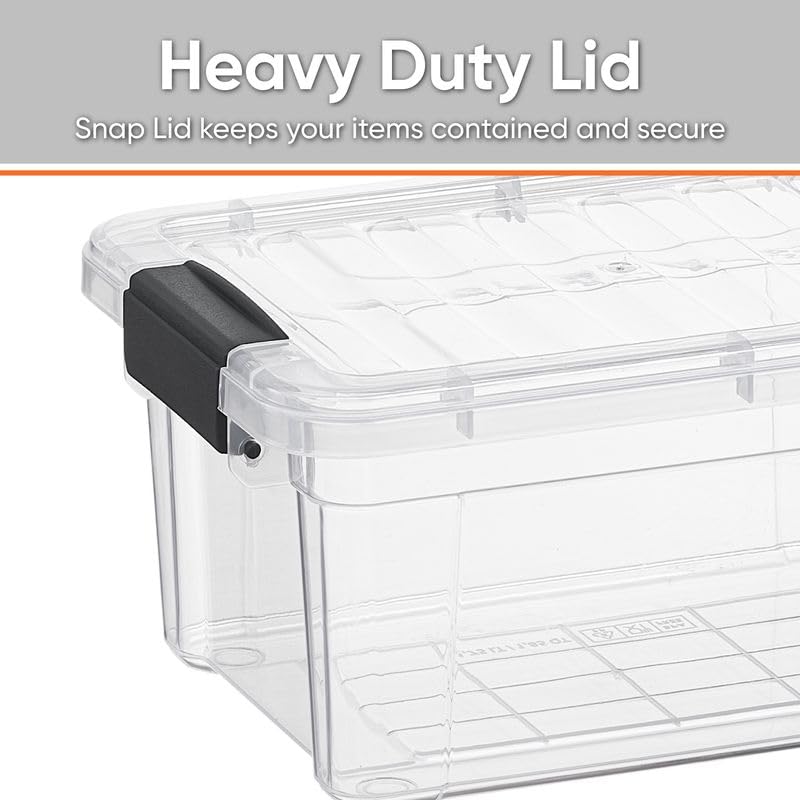 Superio Clear Storage Bins with Lids, Stackable Storage Box with Latches and Handles, Extra Small, 2 Pack 3 Quart - size: 3.5 Qt, style: 2 Pack