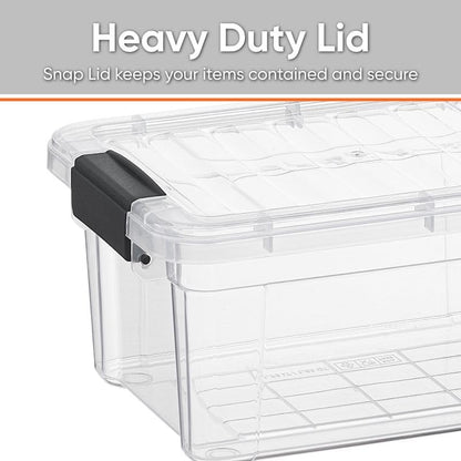 Superio Clear Storage Bins with Lids, Stackable Storage Box with Latches and Handles, Extra Small, 2 Pack 3 Quart - size: 3.5 Qt, style: 2 Pack