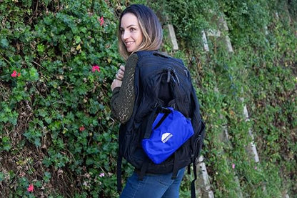 BlueHills Ultra Compact Travel Blanket Pillow in Portable Bag Case Premium Cozy Soft Compact Pack Large Blanket for Airplane Flight Layover Blue - Royal C005 - color: C005-royal