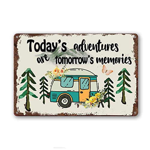 Camping Wall Decor Camper Adventure Tin Sign Rv Decorations For Inside Camper Happy Campers Gifts Metal Signs Campsite Decorations Farmhouse Rustic Home Decor - color: Camper06