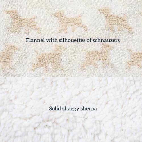 PELZIN Embossed Sherpa Dog Blankets for Small Dogs - Waterproof Cat Blankets for Indoor Cats - Heavy Duty Couch Cover Protector - Soft Reversible Throw Furniture Protection - Small, Cream - size: S - 25"x35"