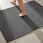 TYUU Large Bathroom Rugs Non Slip Washable Bath Rugs Super Absorbent Bathroom Rug Thin Quick Dry Low Pile Bath Mats, Dark Grey 36"x48" - color: Dark Grey, size: 3' X 4' (Rectangular)