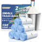 Small 2 Gallon Trash Bags Drawstring,0.96 Mil,Unscented,150 Count | Leakproof,Strong Plastic Garbage Can Liners,White,Fit 5 - 7.5 Liter Waste Bins,for Home Bathroom Office Car Everyday Use - color: Drawstring-2 Gal-150