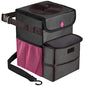 Car Trash Can Foldable Garbage Bin Leakproof 3 Gallons Black Pink - color: BlackPink, size: Large
