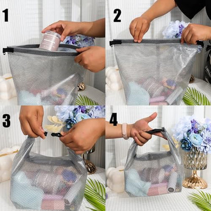 1pcs Waterproof Storage Bag Swimming Bathroom, Large Capacity Drawstring, Men's and Women's Outdoor Toiletries Bag (Grey 33.5 * 15.5 * 27.5cm) - color: Grey 33.5*15.5*27.5cm