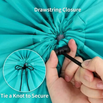 2 Pack XL Travel Laundry Bag, Dirty Clothes Organizer with Drawstring, Large Enough to Hold 4 Loads of Laundry， Easy Fit a Laundry Hamper or Basket，24" x 36" - color: Blue+Blue