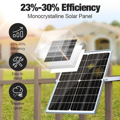 SOLPERK 25W 12V Solar Battery Charger, Waterpoof Solar Panel Kit with Energy Saving Controller for Car RV Trailer Marine Boat Motorcycle Truck Tractor Etc - size: 25W