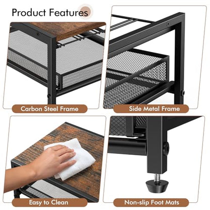 Kssiaz K Cup Holder, 2-tier Coffee Pod Holder for 48 Pods, K Cup Drawer Organizer with Sliding Storage Drawer, Coffee Bar Station Organizer for Countertop, Space Saving, Home & Office, Black - size: 13.8"×11.2"*6.7"
