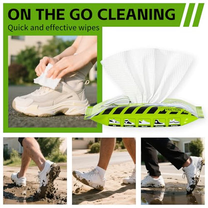X-SMILE Sneaker Cleaner Wipes, Pre-Moistened Shoe Wipes for White Sneakers, Leather, Canvas & Rubber, Portable - style: 72 Wipes (6 Packs)