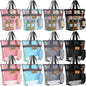 Patelai 12 Set Large Mesh Shower Caddy Bags, Sandproof Beach Tote Bulk with Soap Bag 12.2 x 10.2 Inch Hanging Toiletry Bath Organizer with Zipper & Handle for Gym Beach Dorms Travel Essentials