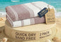 LANE LINEN Beach Towels for Women, 2 Pack Large Beach Towels Oversized, Pre-Washed, No-Shrink Sand Free, Quick Dry, Lightweight Travel Towel, Soft Beach Bath Towel, 39"x71" - Fired Brick - color: 41: Fired Brick, size: Pack of 2