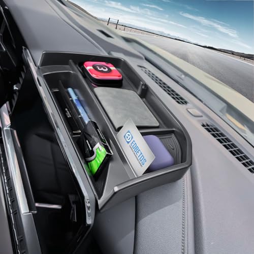 EDBETOS Dashboard Organizer Tray Compatible with 2022-2026 Chevy Silverado/GMC Sierra 1500, (2024-2026) 2500HD/3500HD Accessories Behind Screen Dash Storage Console Insert for 13.4-inch Screen Only