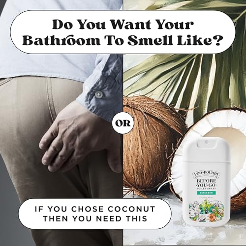Poo-Pourri Before-You-Go Pocket Toilet Spray, Travel Essentials, Beach Bum, 1 Fl Oz, Up to 50 Uses, On-The-Go Bathroom Odor Deodorizer with Essential Oils, TSA Approved Size, Coconut Orchid Scent - size: 1 Fl Oz (Pack of 1)