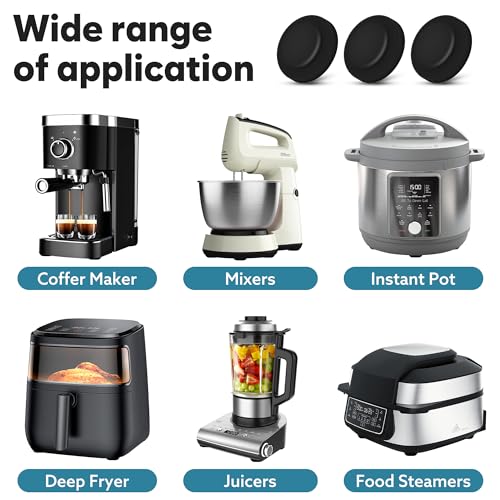8PCS Appliance Sliders for Kitchen Black,Self-Adhesive Small Kitchen Appliance Slider Hacks Easy to MovIing & Space Saving Must Have Gadgets Mixer Accessories for countertop - size: 8Pcs-19mm-Black