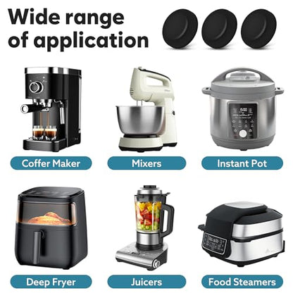 8PCS Appliance Sliders for Kitchen Black,Self-Adhesive Small Kitchen Appliance Slider Hacks Easy to MovIing & Space Saving Must Have Gadgets Mixer Accessories for countertop - size: 8Pcs-19mm-Black