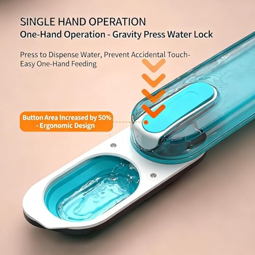 Dog Water Bottle Portable, 11.8 oz(350 ml) Leak-Proof Pet Travel Water Bottle, BPA-Free, Lightweight, Foldable for Hiking, Walking, Car Rides(Grey) - color: grey