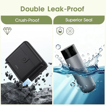 Travel Bottles with Case, 4x2oz TSA Approved, Leak-Proof, Press to Unlock, Compact & Portable Travel Toiletries (Black) - color: Black