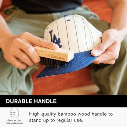 Jason Markk Ultra Delicate Shoe & Hat Cleaning Brush, Soft Bristles and Bamboo Wood, Sneaker Care, Extra Gentle, Ideal for Footwear, Safe for Wool, Cotton, Felt, Polyester, and More - style: Ultra Delicate Brush