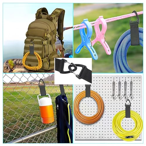 Extension Cord Holder Strap –3PCS 16.3" Heavy-Duty Storage Organizer for Power Cords, Air Hoses, Ropes – Strong Adjustable Strap with Carabiner
