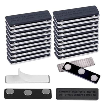 20 Pack Magnetic Curtain Closure with Adhesive for Blackout Blind Accessory, Window Blinds, Name Badge Holders, Curtain Magnet with Super Strong Magnets for Blackout Curtains (20 Pairs) - size: 20 pairs