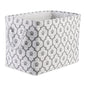 Bone Dry Pet Storage Collection Lattice Paw Print, Medium Rectangle, White/Gray - color: White/Gray, size: Medium Rectangle