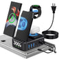 Wireless Charger for Samsung,300W 10 in 1 Wireless Charging Station, 65W USB C Fast Charging Stand for Samsung S25 Ultra/S24/S23/S22/Note 20,Galaxy Watch Ultra7/6/5,Galaxy Buds(Not for Apple Watch) - color: black