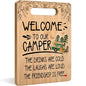 Camping Welcome Cutting Chopping Board, Gifts for Camping Lovers Campers, Welcome to Our Camper Bamboo Cutting Boards for Kitchen - color: Camping B