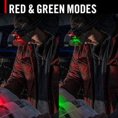 Coast® FL85R 1000 Lumen Tri-Color (White/Red/Green) Focusing Rechargeable LED Headlamp, Built-in Rechargeable Battery