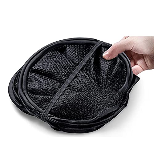 2 Pack Foldable Mesh Popup Laundry Hamper,Laundry Basket Easy to Open and Fold for Dorm,Travel, College Dorms, and More (Black and blue)…