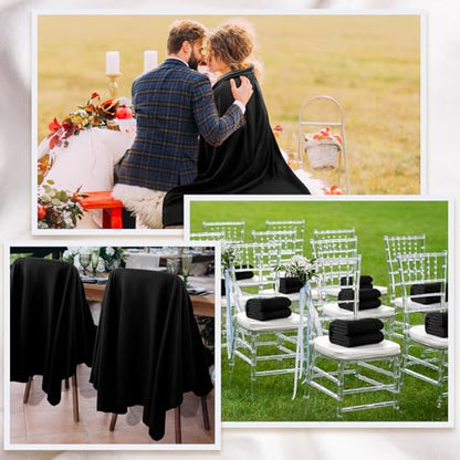 Buryeah 10 Pcs Fleece Blanket Bulk Soft Warm Fleece Blankets Cozy Lightweight Throw Blankets Plush Pet Throw Blanket for Home Bed Sofa Office Wedding Gifts Travel(50" X 60",Gray Black) - color: Gray Black
