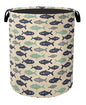 Cute Japanese-Style Fish Foldable Laundry Hamper - Waterproof Fabric Storage Basket with Handles, Clothes Hampers for Laundry,Bedroom,Dorm - color: Cute Japanese-Style Fish