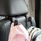 yicheyiyou Car Hooks Universal Car Vehicle Back Seat Headrest Hanger Holder Hook Microfiber Leather & Stainless Steel for Bag Purse Cloth Drink Grocery (Black red)… - color: Black red