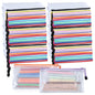 Giantree 100 Pack Mesh Zipper Pencil Pouch Bulk, 9' x 5'' Small Clear Pencil Cases Pouch Multipurpose Cosmetics Toiletry Bags for School Supplies File Travel Stationery Storage Organizing