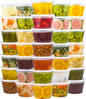 Dealusy 50 Set 16 oz Deli Containers with Lids, Leak-Proof BPA Free Plastic Take Out Bowls, Food Storage Containers for Takeout Meal Prep Storage, Freezer, Microwave & Dishwasher Safe - size: 16 oz