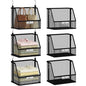 STORAGE MANIAC 3 Tier Hanging Closet Organizer with Mesh Baskets, Clothes Hanging Shelves, Foldable Stackable Storage, Space-Saving Collapsible Basket with Hooks for RV, Dorm, Bedroom, College, Black - size: 3 Tier